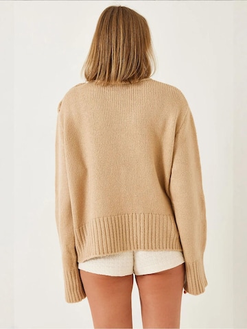 Pull-over oversize Bianco Lucci en beige
