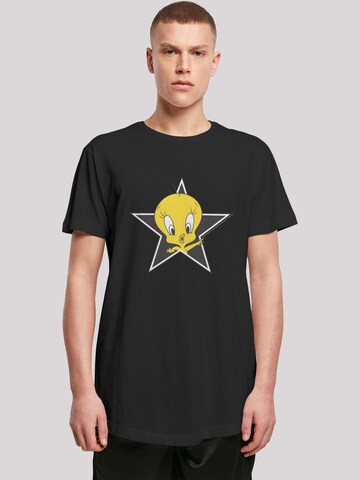 T-Shirt 'Looney Tunes Tweety Pie Star' F4NT4STIC en noir : devant