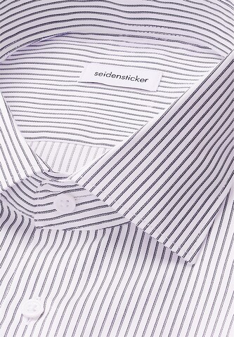 SEIDENSTICKER Slim fit Zakelijk overhemd 'Schwarze Rose' in Blauw