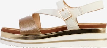 The Divine Factory Sandal in White: front