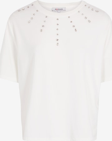 balta Morgan Marškinėliai: priekis