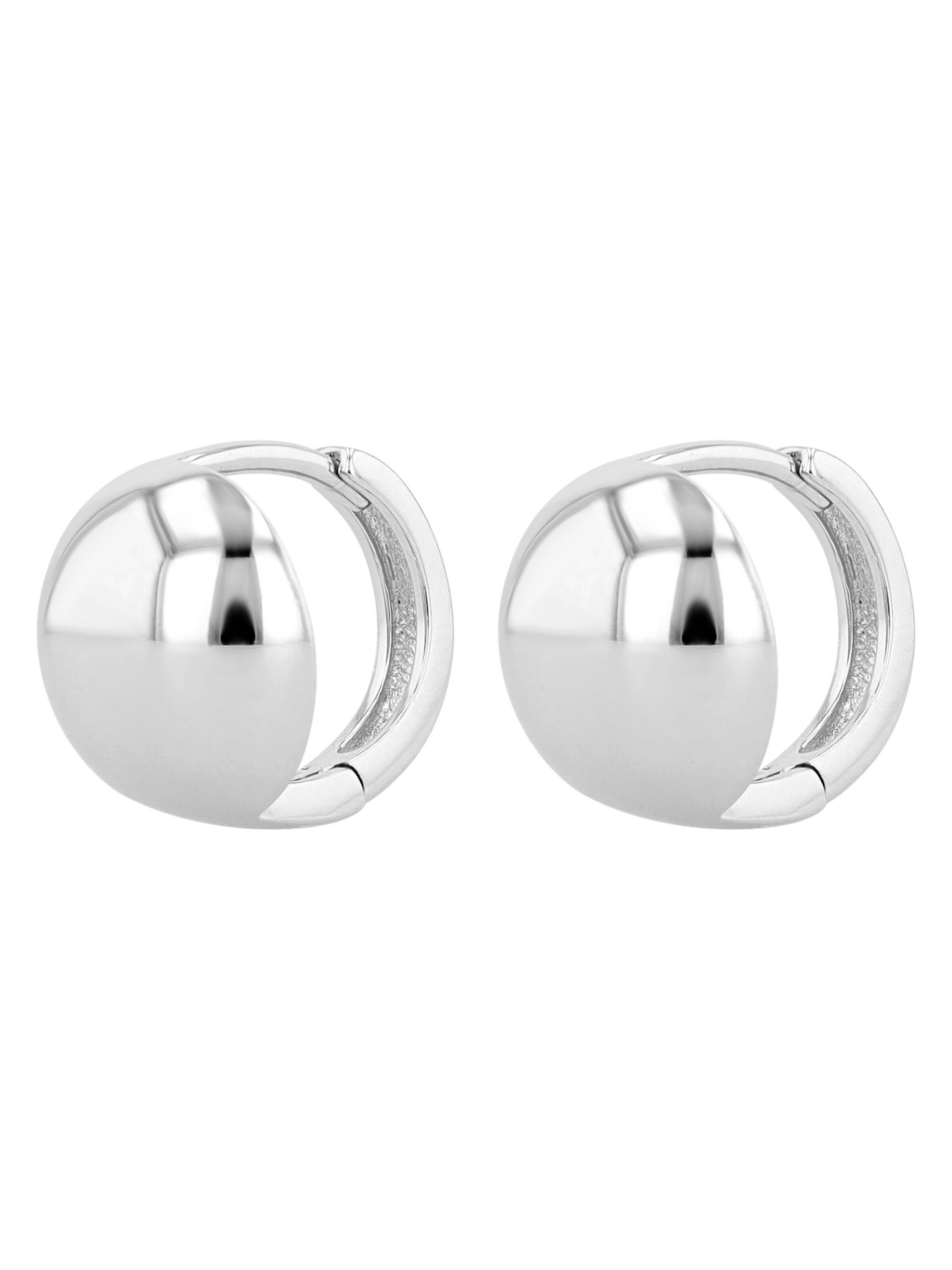 Akzent Earrings '"Buton" aus 925 Sterlingsilber, rhodiniert, langlebig' in Silver