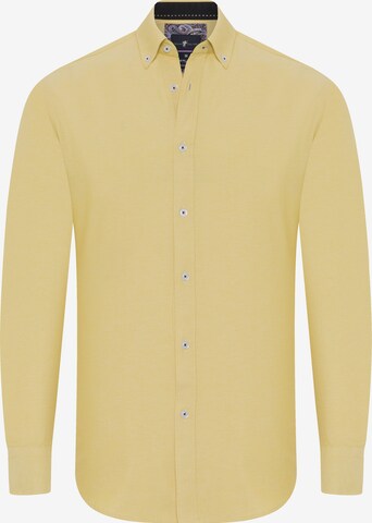 DENIM CULTURE Button Up Shirt 'Matthew' in Yellow: front