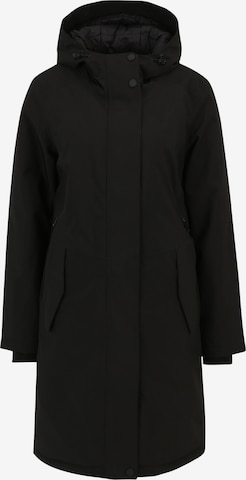 New View Funktionsmantel, windabweisend in Schwarz: Vorderseite