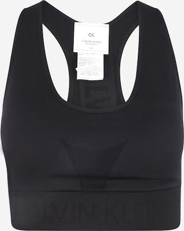 Calvin Klein Performance Sportbehå i svart: framsida