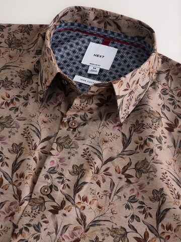 Next Regular Fit Hemd in Braun
