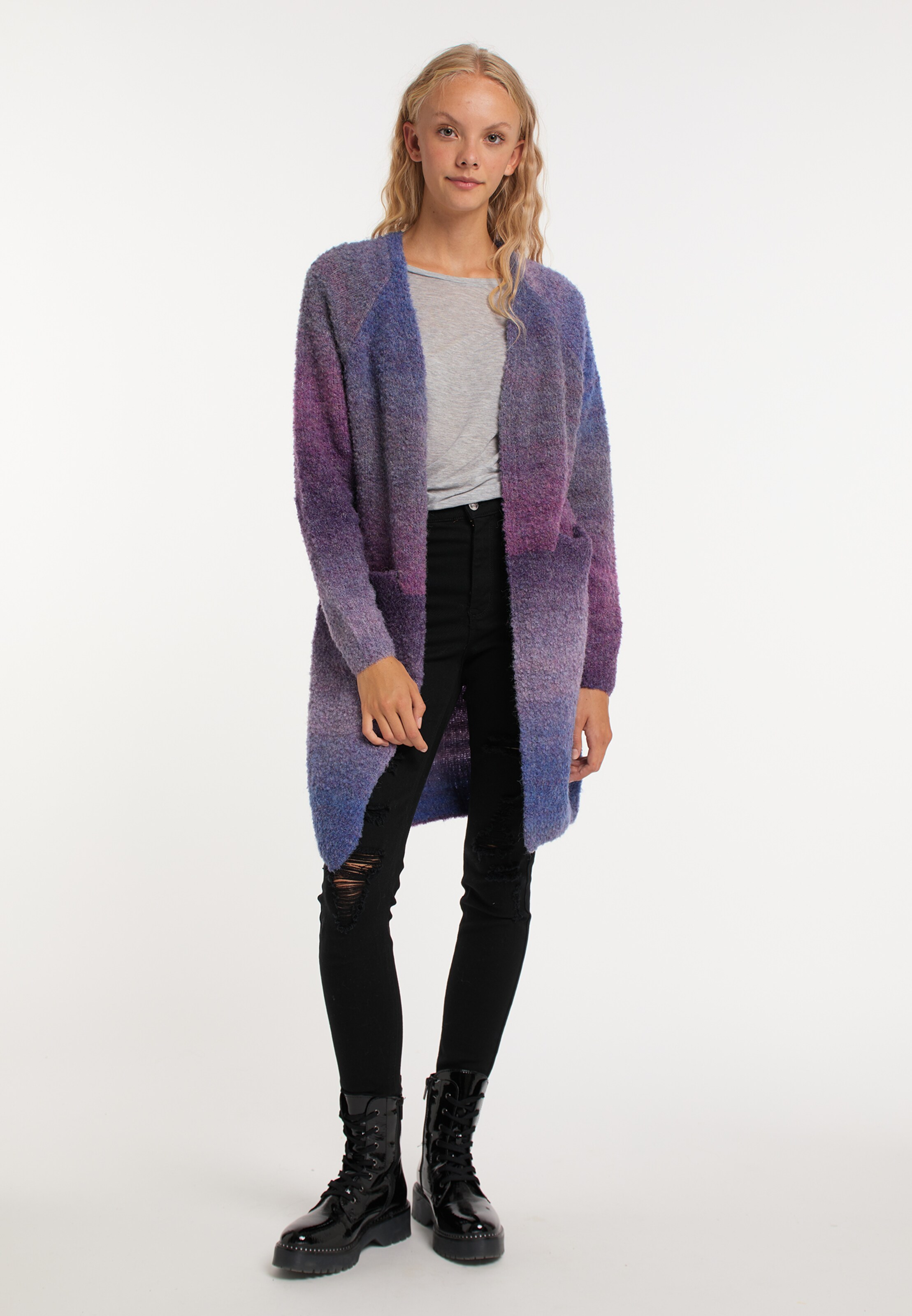Frauen Pullover & Strick MYMO Strickjacke in Beere, Helllila, Dunkellila - WF49081 Frauen Pullover & Strick MYMO Strickjacke in Beere, Helllila, Dunkellila - WF49081