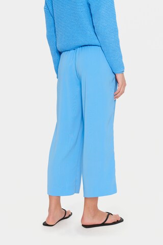 SAINT TROPEZ Regular Plissert bukse 'Andrea' i blå