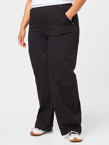 Cotton On Curve Regular Cargo Pants 'QUINN' in Black: front