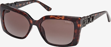 Lunettes de soleil GUESS en marron : devant
