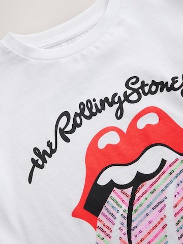 T-Shirt 'The Rolling Stones' Next en blanc