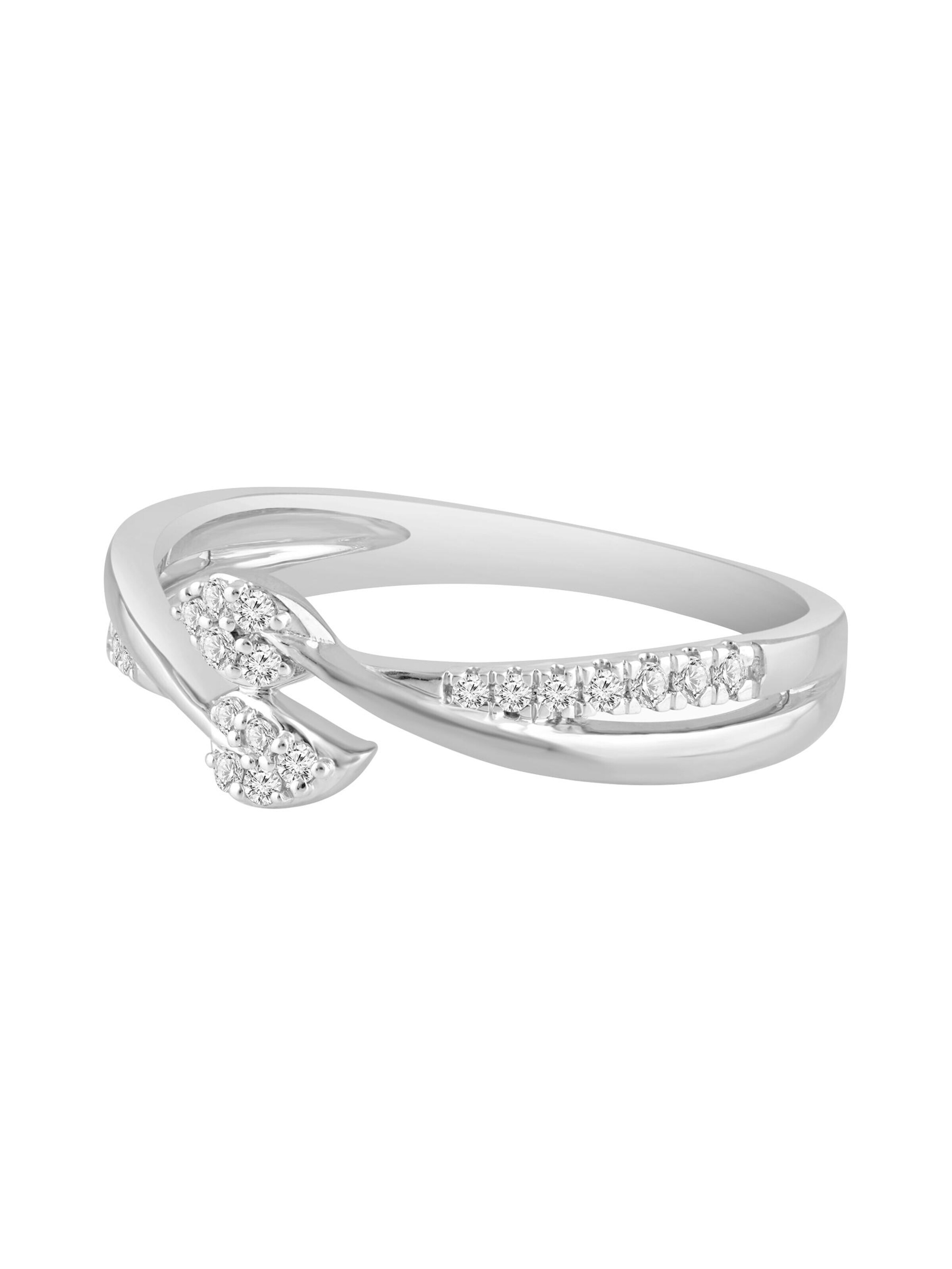 Diamant Exquis Ring 'Ring aus 375 Weißgold mit Diamant' in Silver