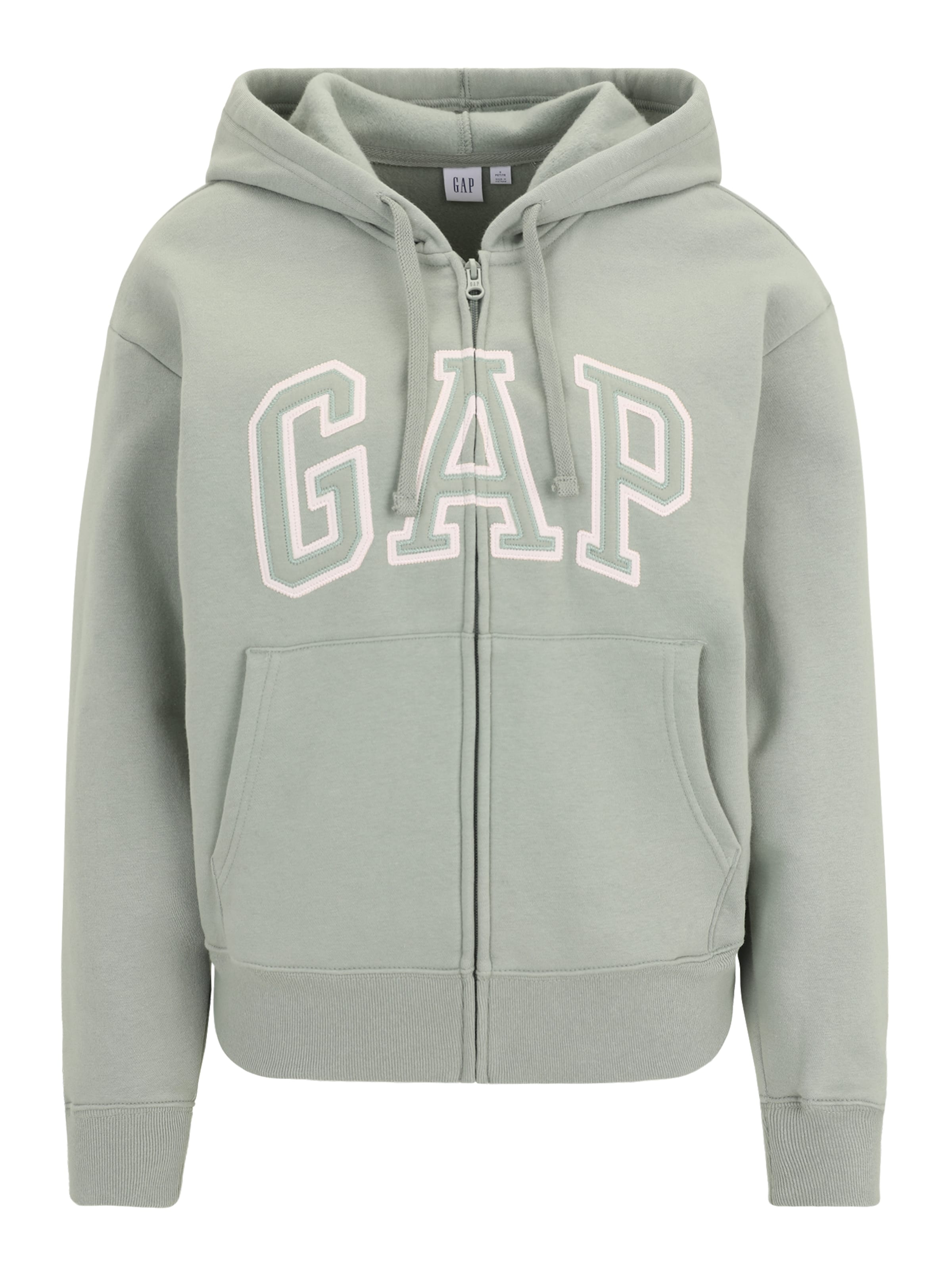 Gap Petite Ζακέτα φούτερ 'HERITAGE' σε πράσινο: μπροστά