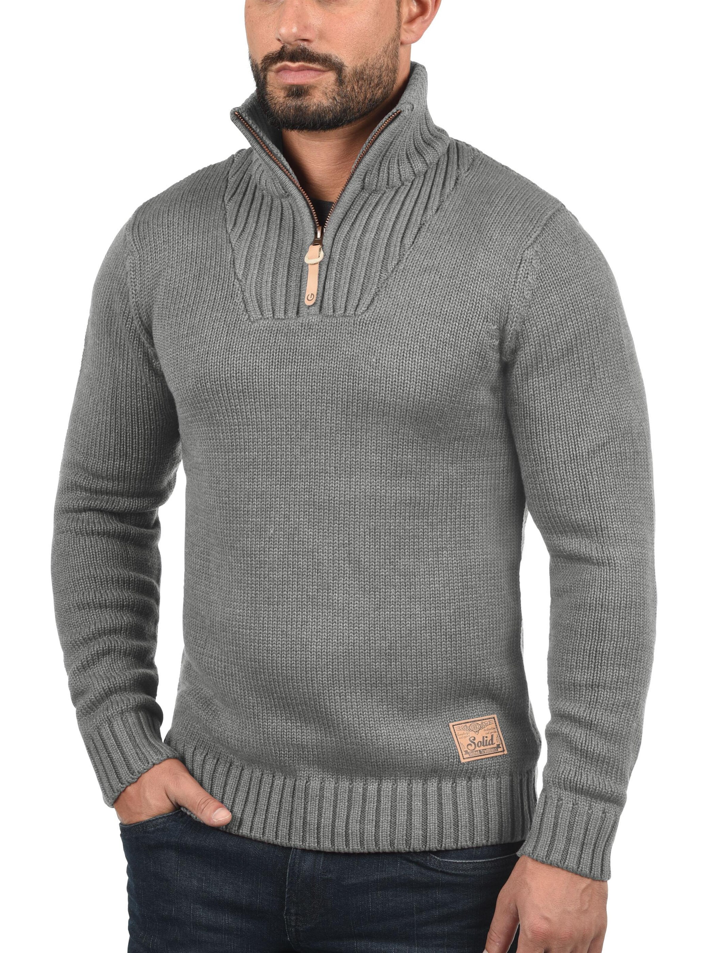 !Solid - Jersey 'Petro' en gris