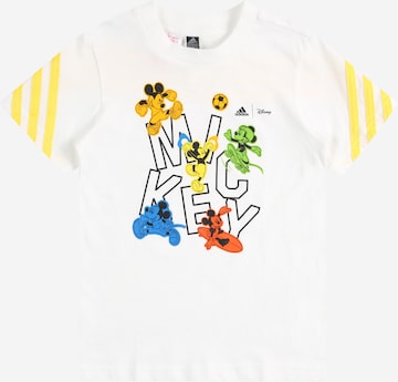 T-Shirt fonctionnel 'Mickey Mouse' ADIDAS SPORTSWEAR en blanc : devant