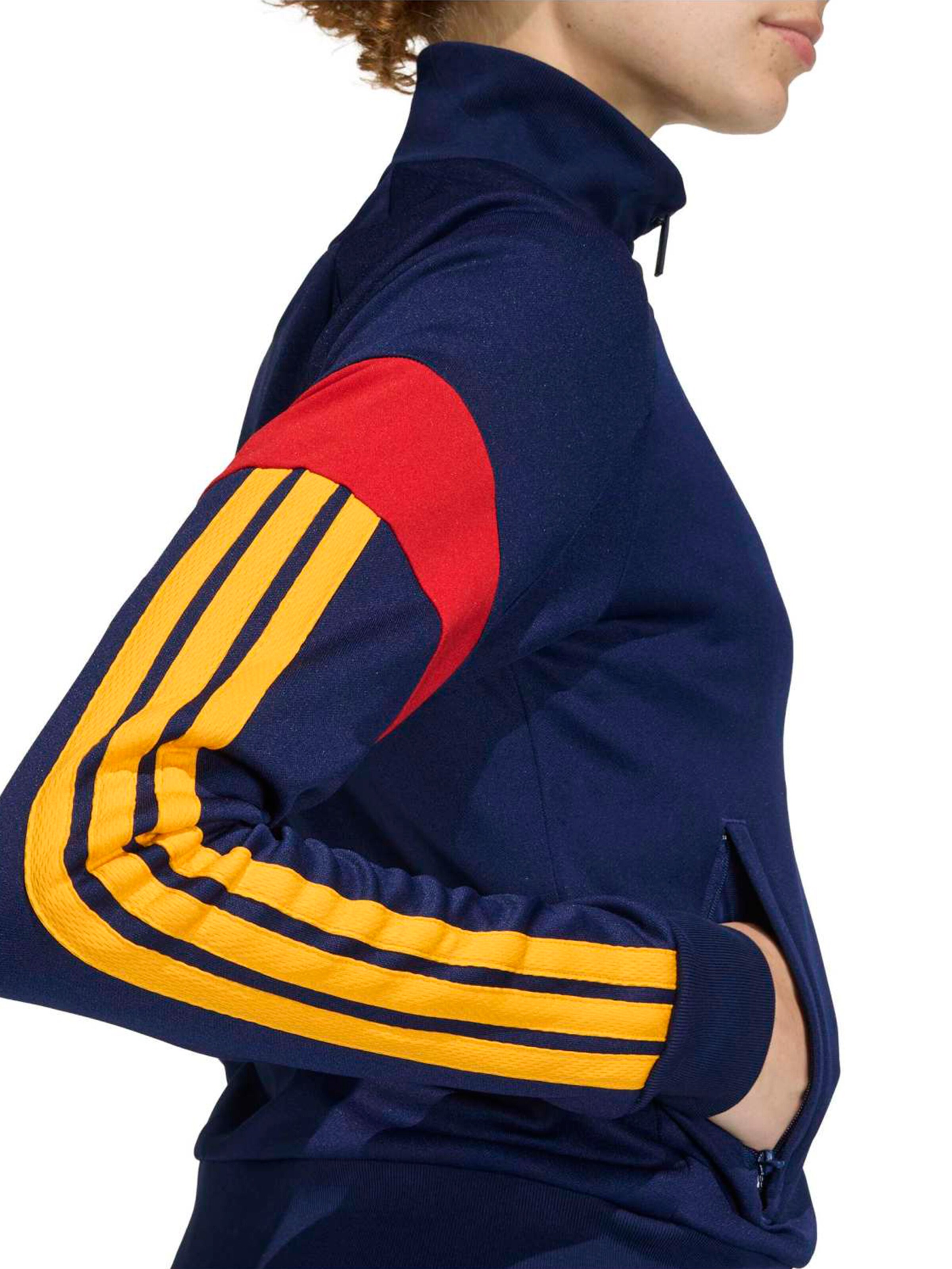 Bluză cu fermoar sport 'HER' de la ADIDAS SPORTSWEAR pe albastru