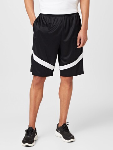 NIKE Regular Workout Pants in Black: front