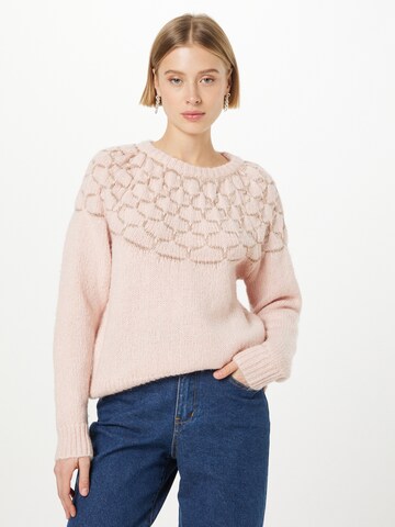 ONLY Sweter 'MISJA' w kolorze różowy: przód