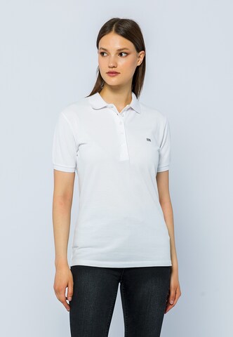 T-shirt Basics and More en blanc : devant