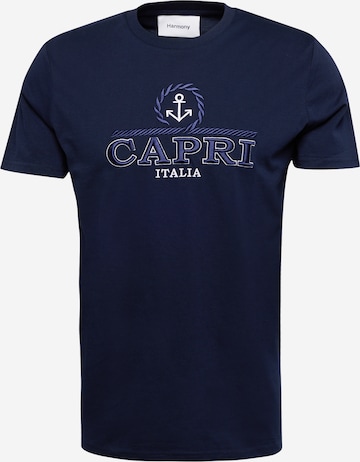 Harmony Paris T-shirt 'CAPRI ANCHOR' i blå: framsida