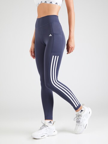 ADIDAS PERFORMANCE Skinny Spodnie sportowe 'Optime' w kolorze niebieski: przód