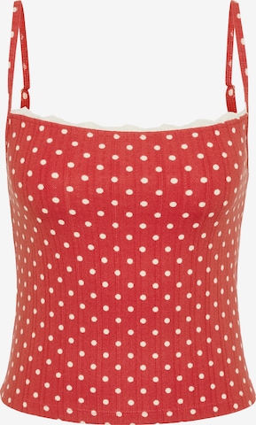 sarkans Abercrombie & Fitch Pidžamas krekls: no priekšpuses