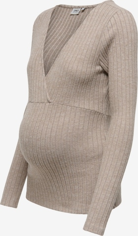 T-shirt 'OLMLola' Only Maternity en marron : devant