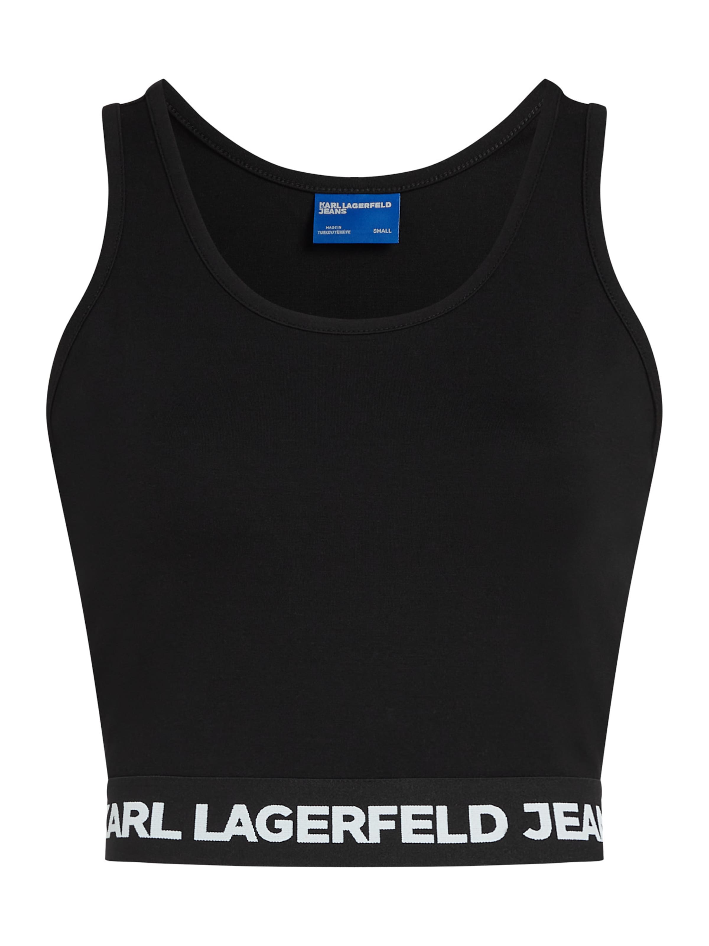 KARL LAGERFELD JEANS Topp 'Milano', värv must: eest vaates