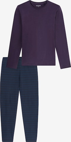 SCHIESSER Pyjama lang 'Casual Essentials' in Lila: Vorderseite