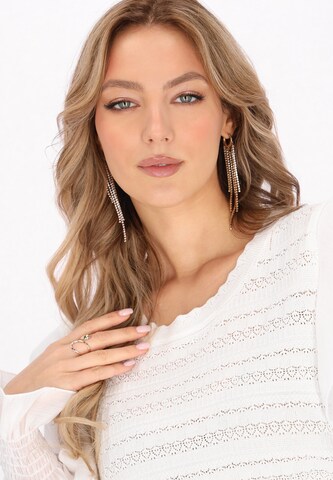 faina - Pullover em branco