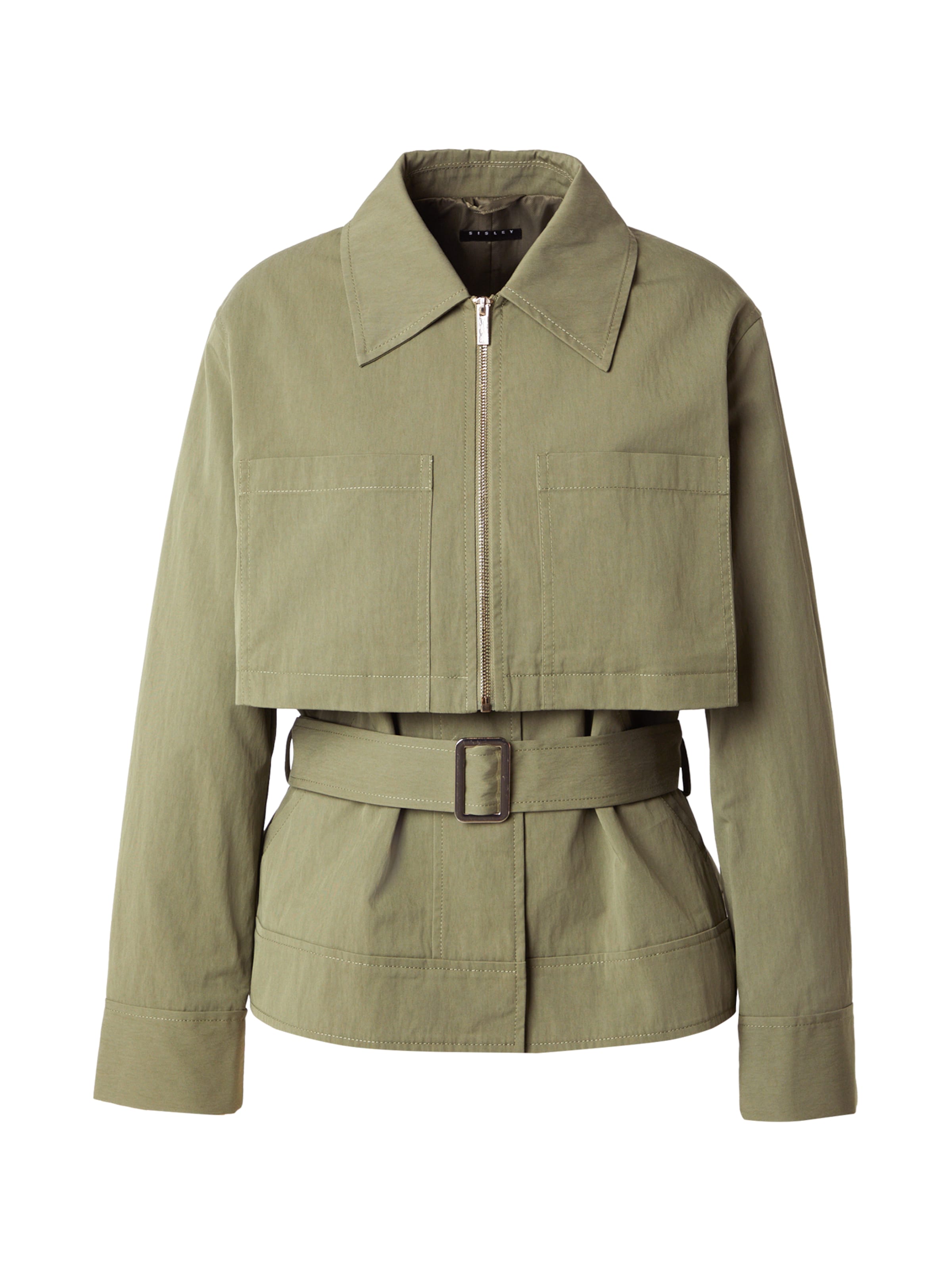 Sisley - Casaco meia-estação em verde: frente