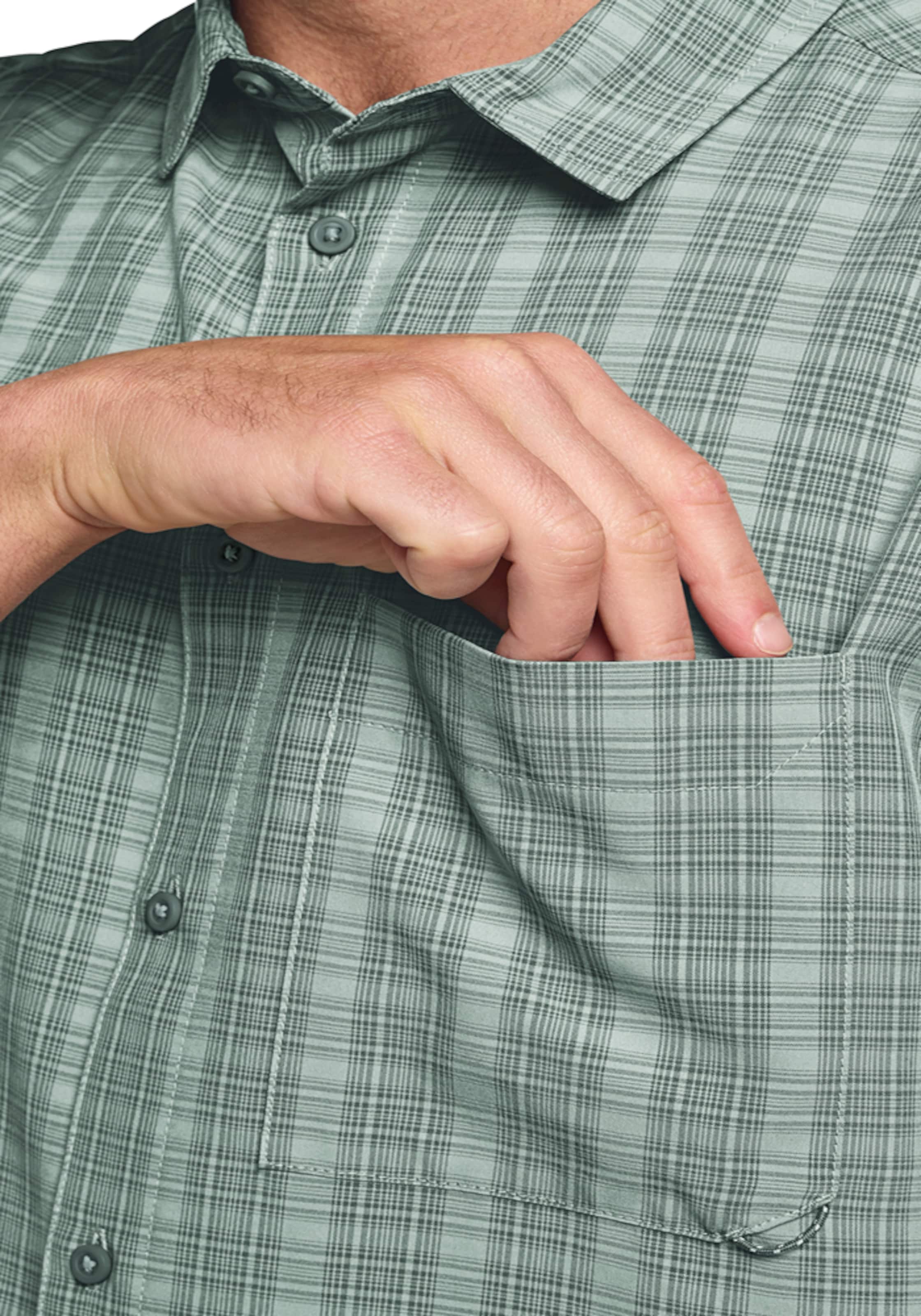 JACK WOLFSKIN Regular Fit Funktionshemd 'Meseta' in Grün