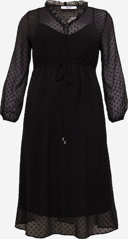 Robe-chemise 'Juliana' ABOUT YOU Curvy en noir : devant