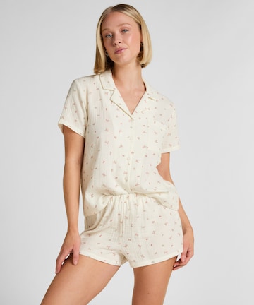 Hunkemöller Pyjamabroek in Wit