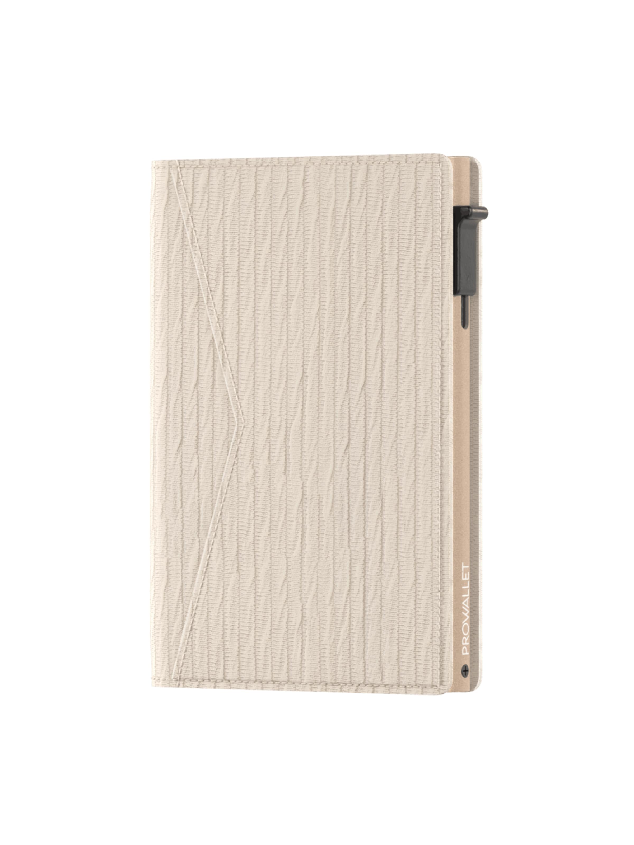 Prowallet Portemonnee 'Pasjeshouder Slim Ripple' in Beige