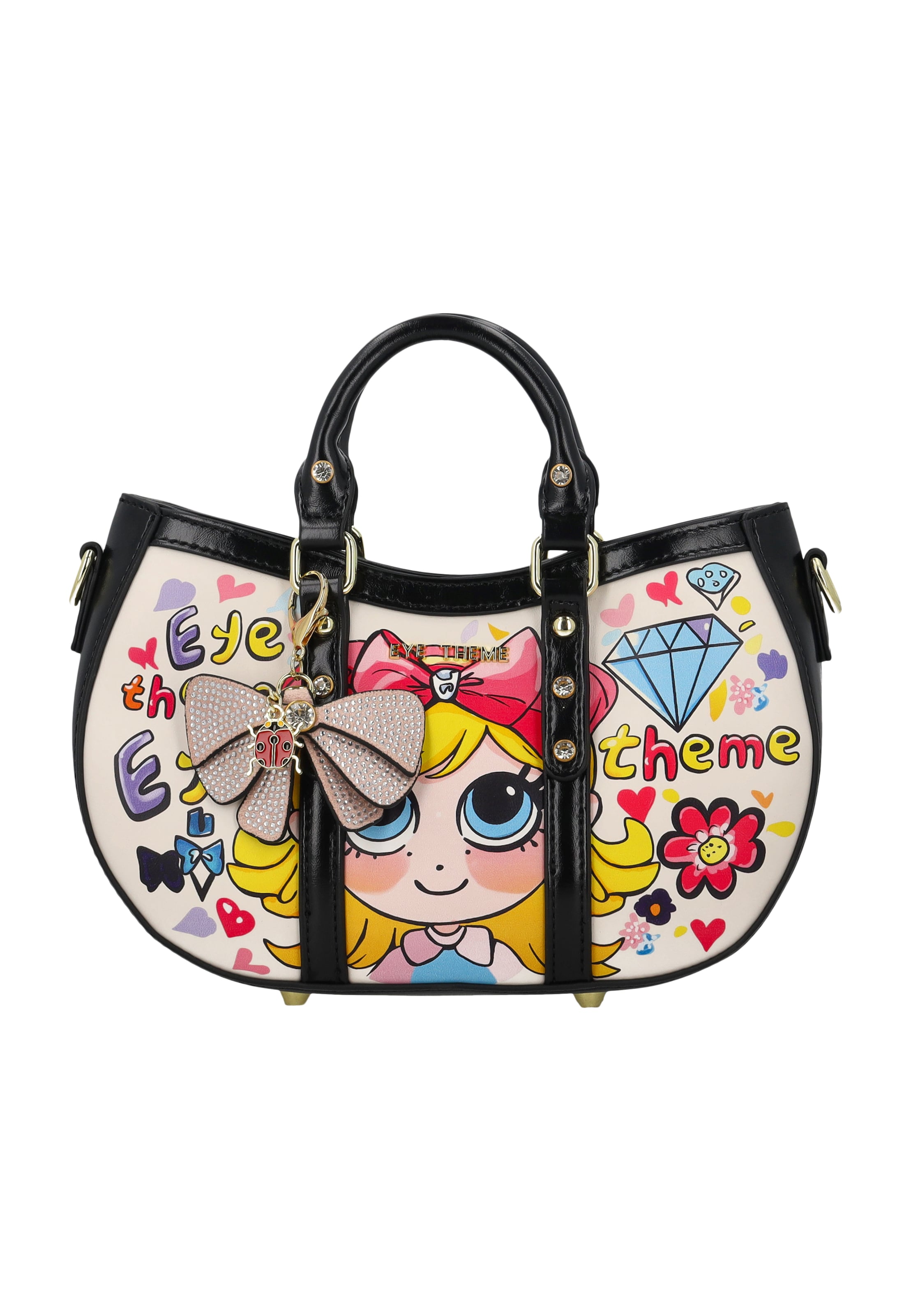 MYMO - Bolso de mano 'POP EYETHEME' en negro: frente