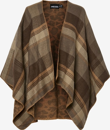 Mantellina di PIECES in marrone: frontale