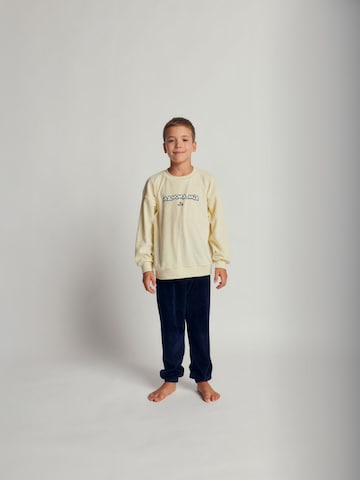 Maru + Bo Set 'VELOUR TRACKSUIT WITH SLOGAN' in Gelb