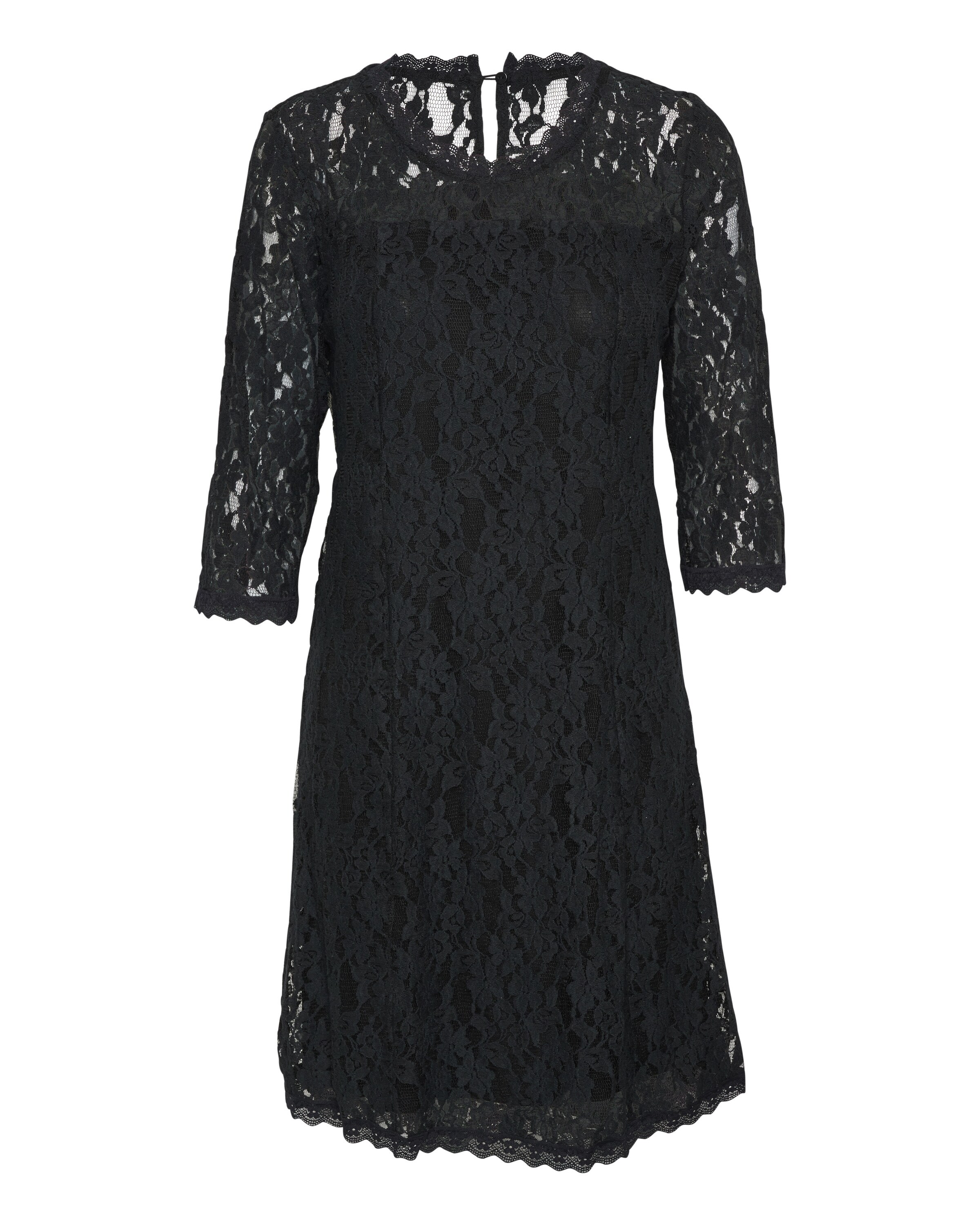 Cream Jurk 'Kit' in Zwart: voorkant