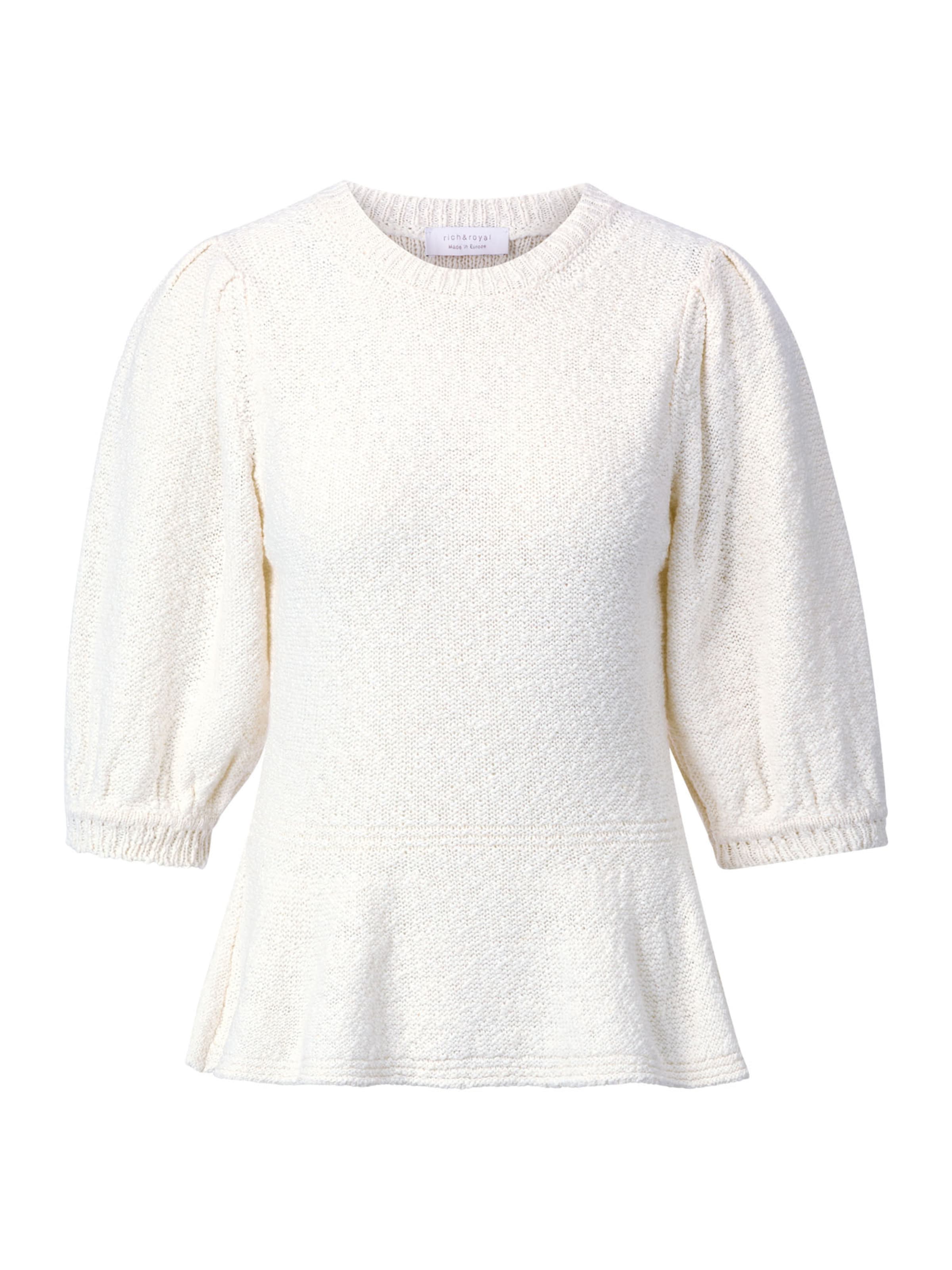 Rich & Royal Kampsun, värv valge: eest vaates