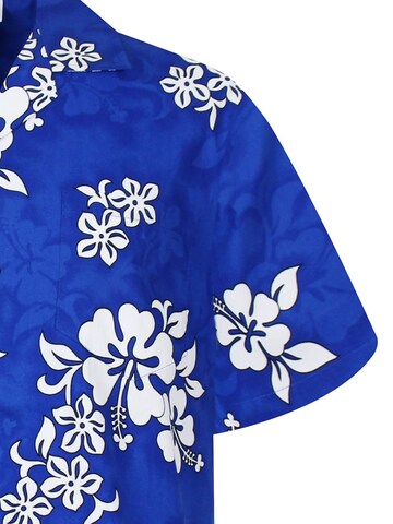 Pacific Legend Regular fit Button Up Shirt 'Hibiscus Royale' in Blue