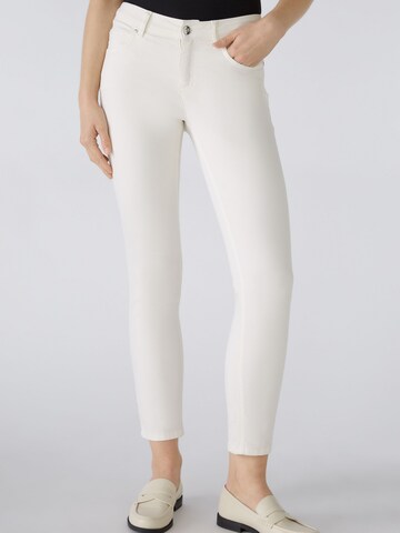 OUI Slim fit Pants 'BAXTOR' in White: front