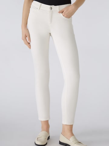 OUI Slim fit Pants 'BAXTOR' in White: front