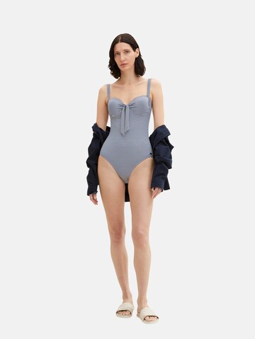 TOM TAILOR Balconette Badeanzug in Blau
