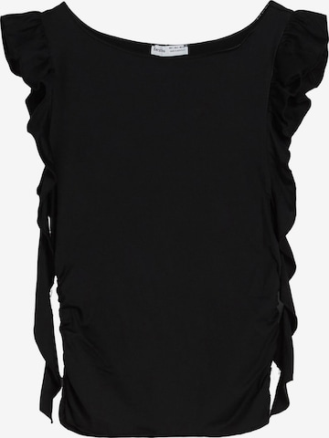 Top di Bershka in nero: frontale