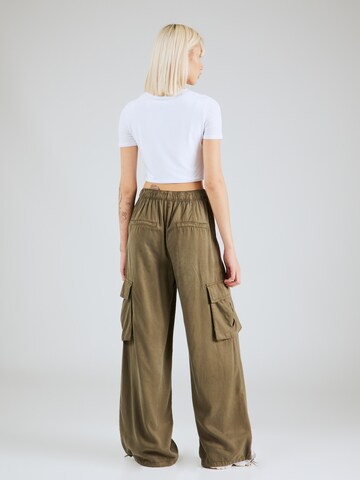 SISTERS POINT Wide leg Cargo trousers 'OPA-P.PA' in Green