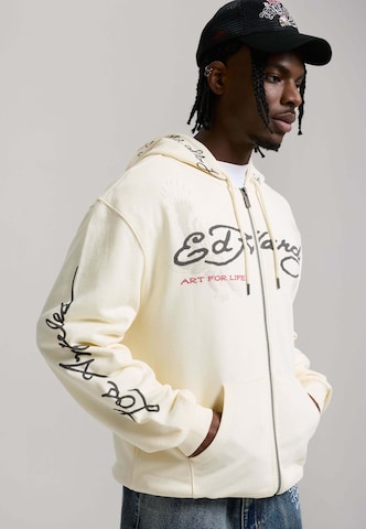 Ed Hardy Кофта на молнии 'Art For Life' в Бежевый