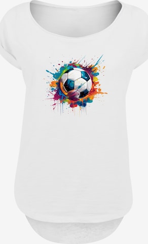 F4NT4STIC Shirt 'Bunte Fußball' in Wit: voorkant