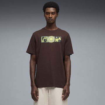 PUMA Shirt 'Sunset Drive' in Brown: front