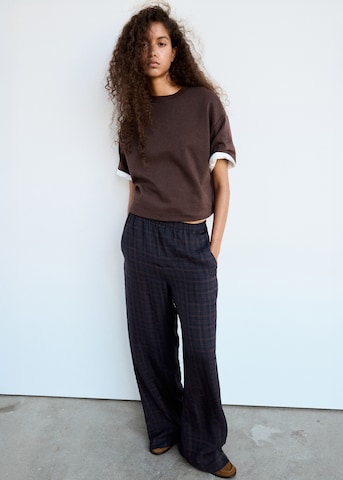 MANGO Wide leg Trousers 'DARA' in Blue